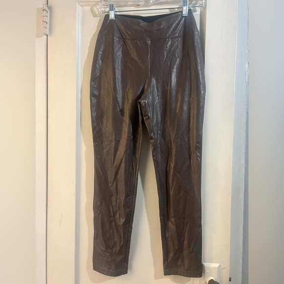 Tuckernuck Brown Leather / Pleather Leggings S - Picture 7 of 9